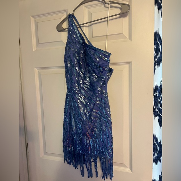 Blue sequin homecoming dress size small - Picture 6 of 6